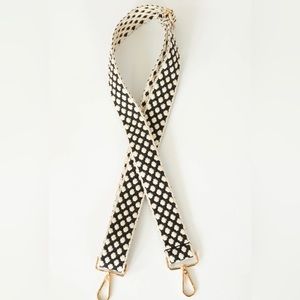 🖤 NEW>Black Polka Dot Adjustable Bag Strap